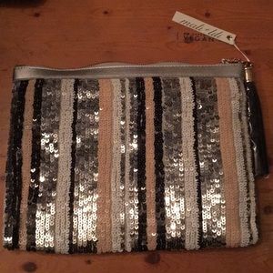 Mali + Lili Sequin Stripe Clutch